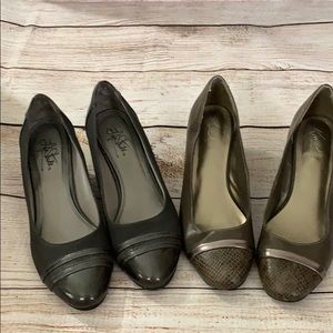 Lot of 2 women’s wedge heels size 8.5